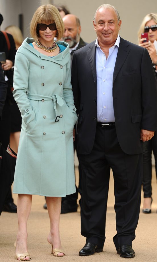 Anna Wintour And Sir Phillip Green At London Fashion Week, 2013