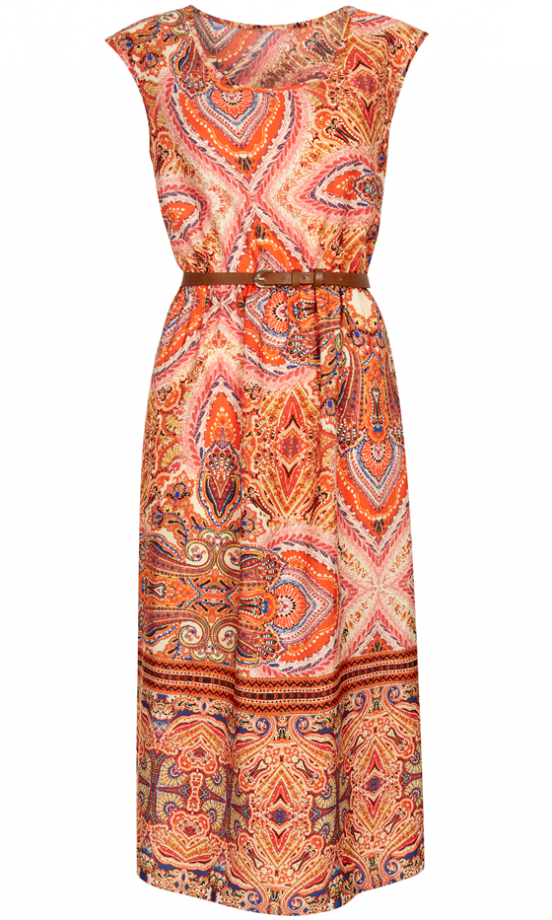 Primark Orange Belted Midi Dress, £15