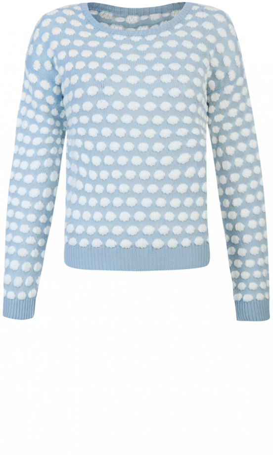 Primark Blue Polka Dot Bobble Jumper, £14