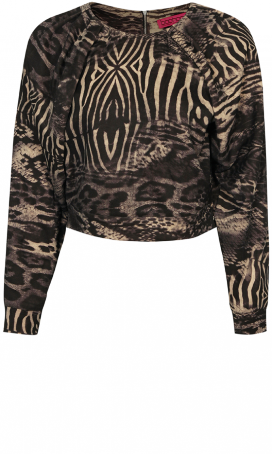 Boohoo AW13 Animal Print Crop Jumper, £18