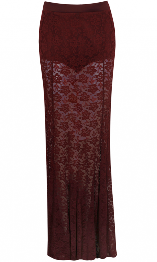 Boohoo AW13 Lace Fishtail Maxi Skirt, £20