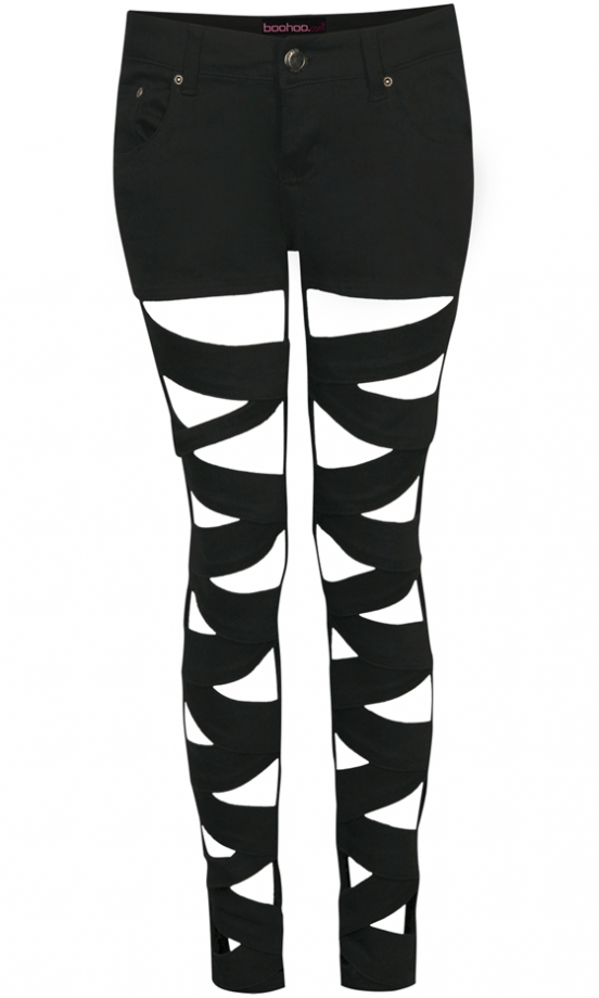Boohoo AW13 Lattice Front Skinny Jeans, £25