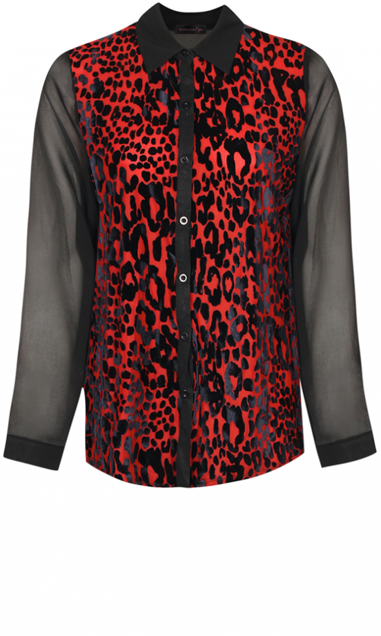 Boohoo Boutique AW13 Leopard Print Contrast Sleeve Shirt, £20