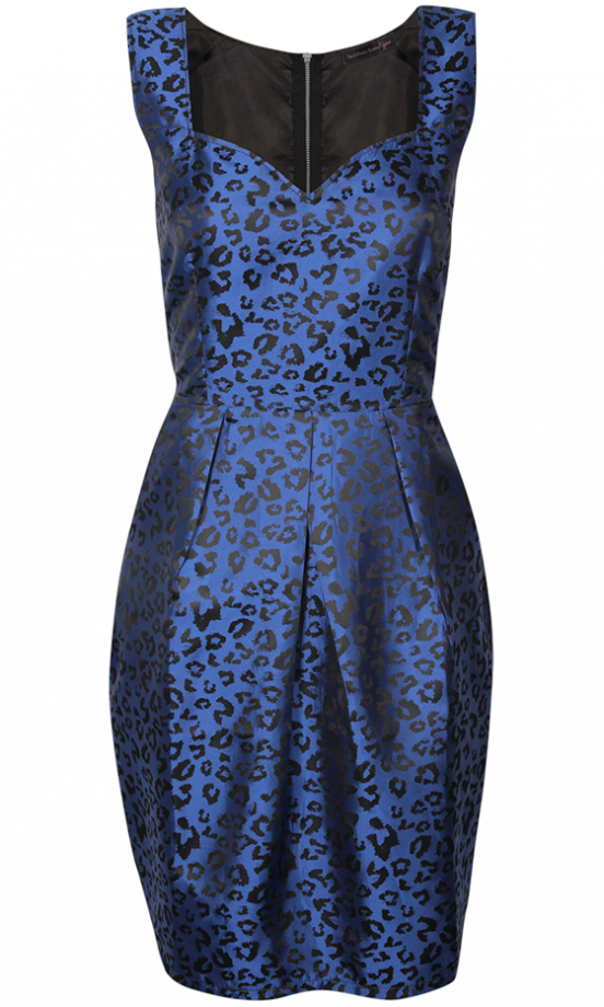 Boohoo Boutique AW13 Blue Leopard Print Dress, £35