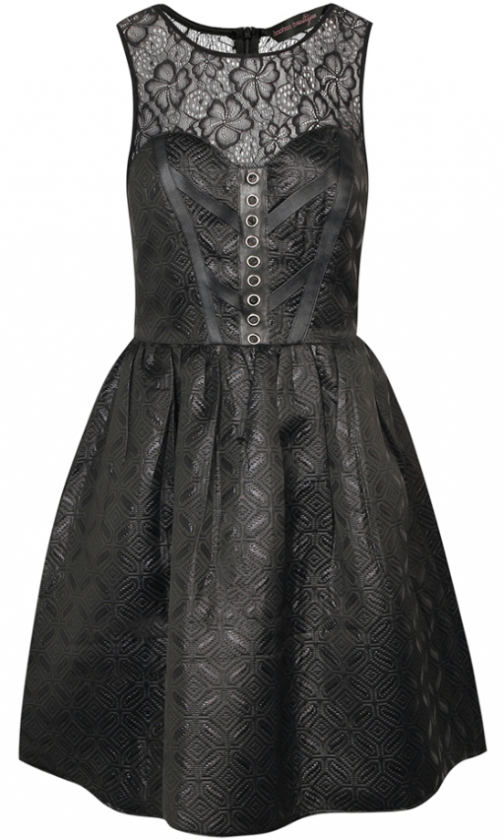 Boohoo Boutique AW13 Brocade PVC Trim Prom Dress, £35