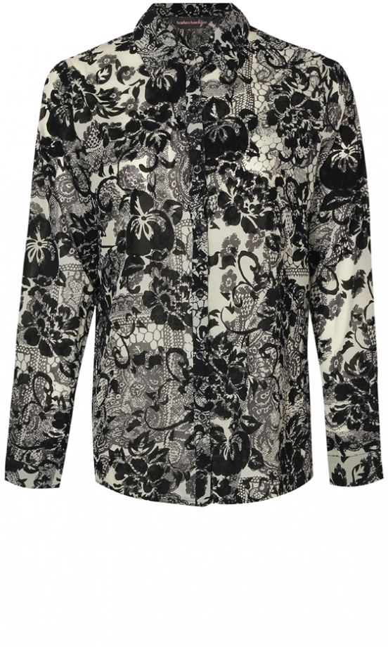 Boohoo Boutique AW13 Monochrome Floral Shirt, £25