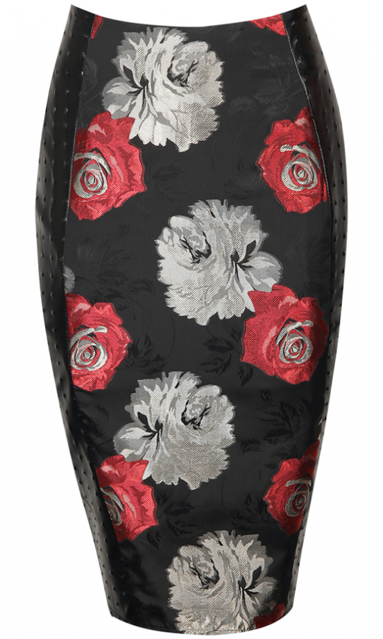 Boohoo Boutique AW13 Jacquard PVC Pencil Skirt, £25