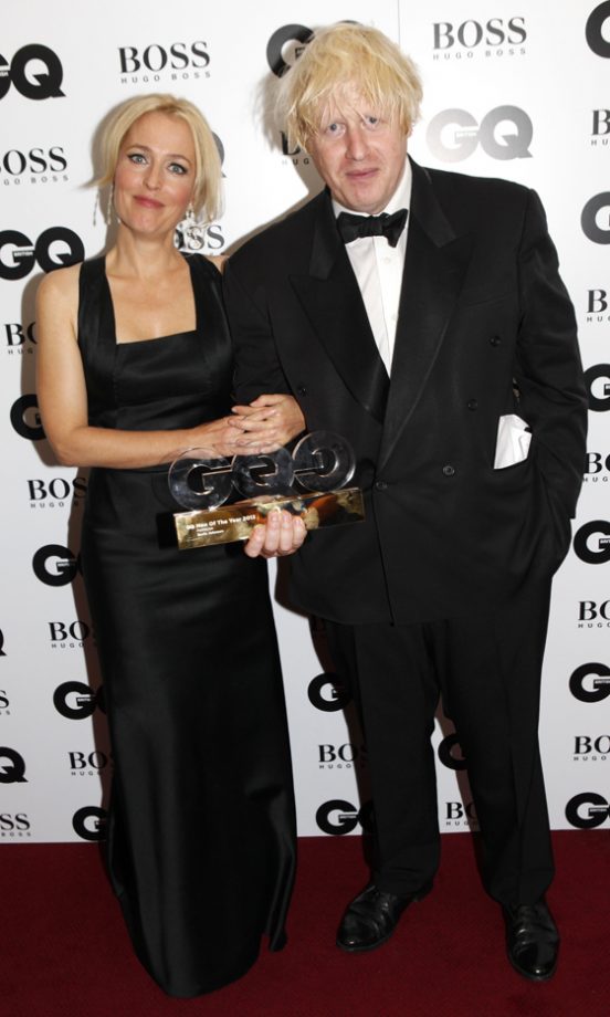 Gillian Anderson And Boris Johnson At The GQ Men Of The Year Awards, 2013