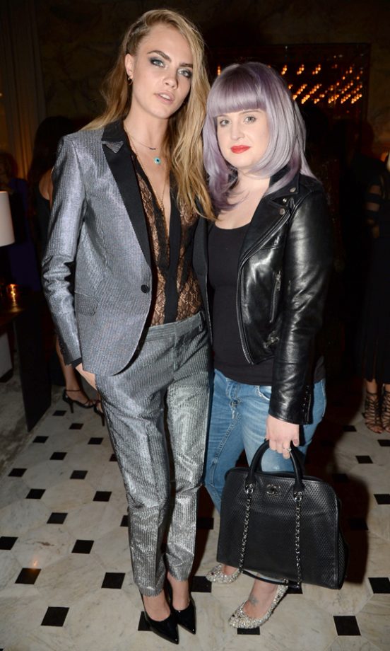Cara Delevingne And Kelly Osbourne At London Fashion Week, 2013