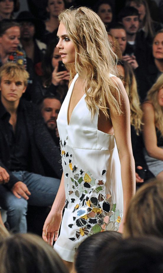 Cara Delevingne Walks For Topshop Unique SS14 At London Fashion Week, 2013
