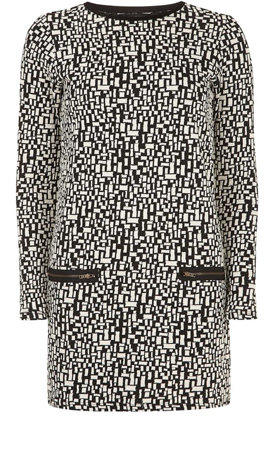 Dorothy Perkins Ivory Check Jaquard Knit Tunic, £25