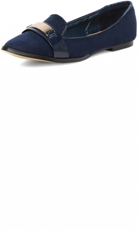 Dorothy Perkins Navy Metal Plaque Loafers, £25