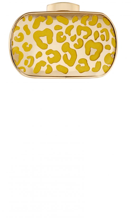 Miss Selfridge Yellow Animal Print Clutch