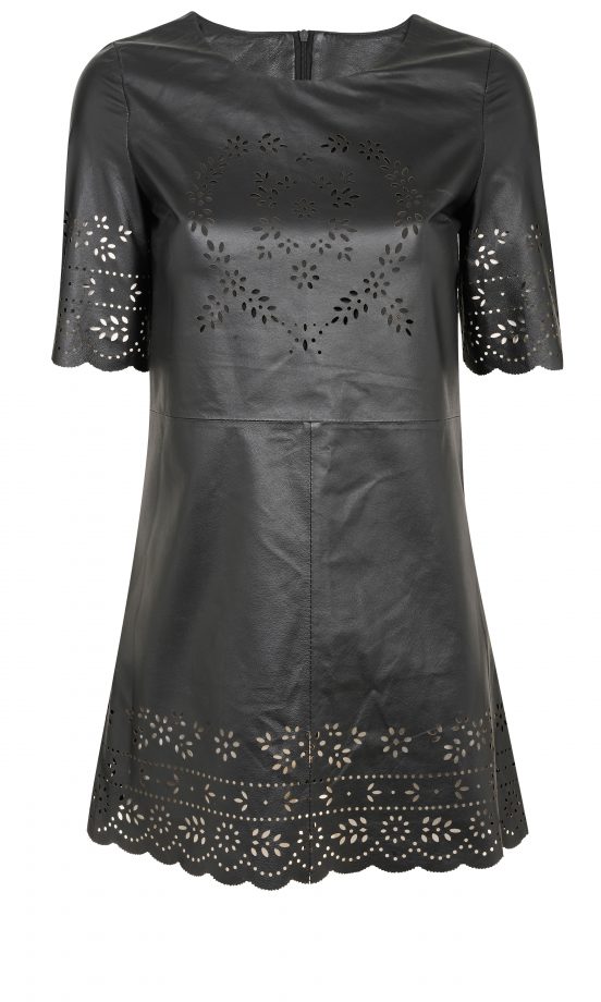 Miss Selfridge Black Matt Look Cut Out Dress