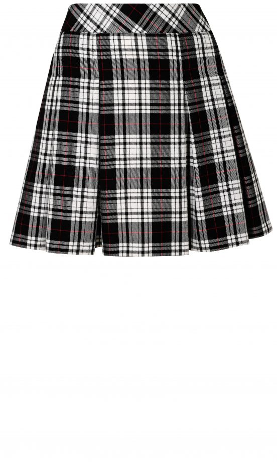 Miss Selfridge Tartan White And Black Check Skirt