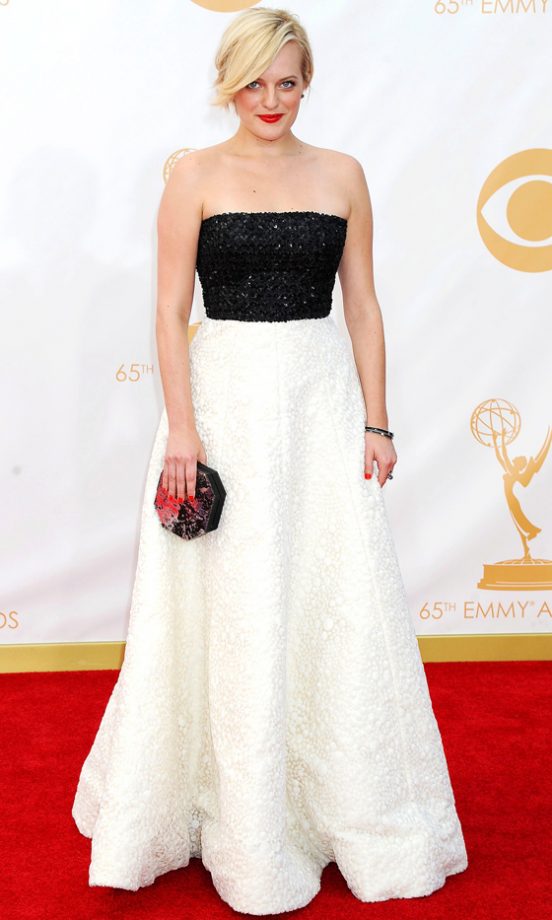Elisabeth Moss In Andrew Gn At The Emmy Awards, 2013