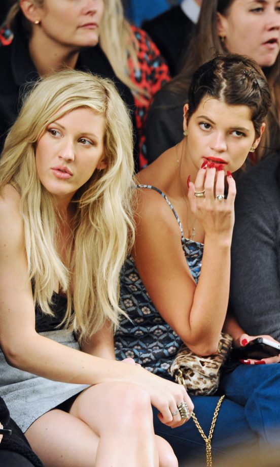 Ellie Goulding And Pixie Geldof At London Fashion Week, 2013