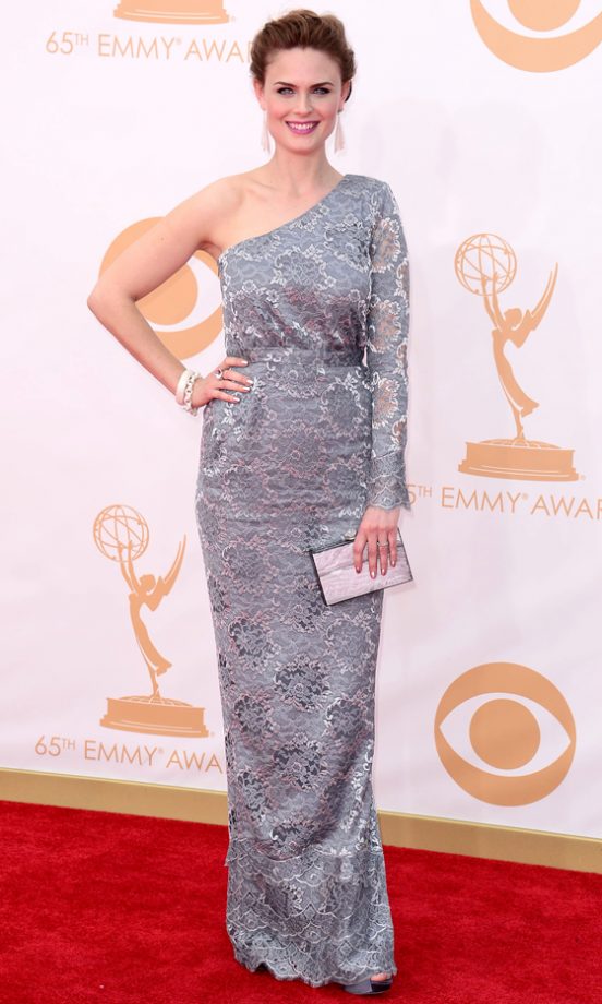 Emily Deschanel In Houghton At The Emmy Awards, 2013