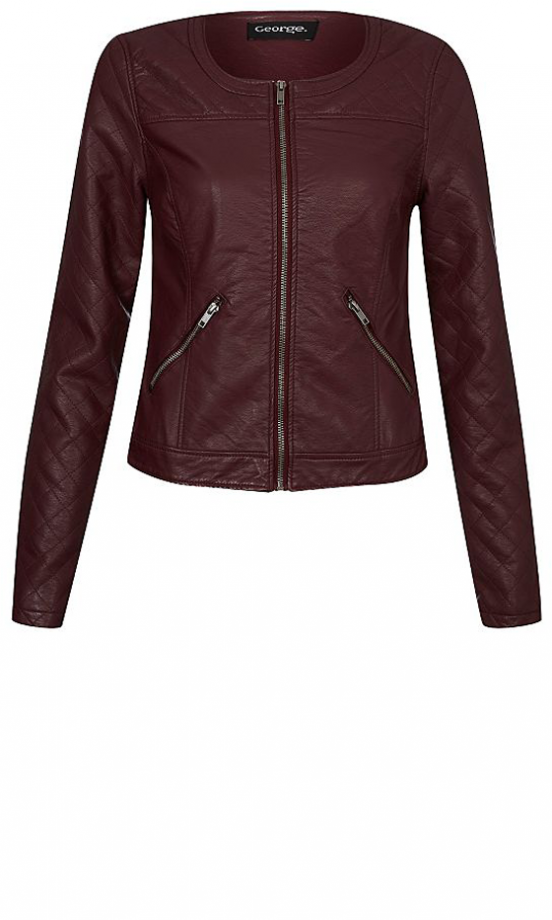 George Collarless Quilted Biker Jacket, £28