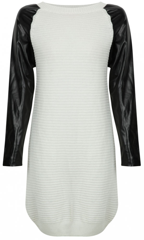 Missguided AW13 Leather Sleeve Midi Dress, £14.99