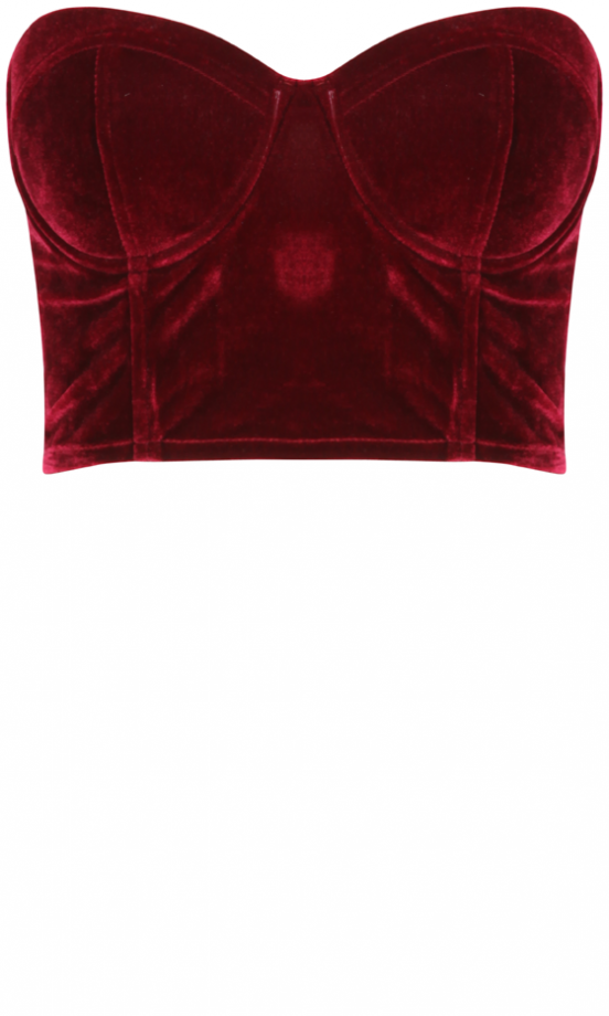 Missguided AW13 Velvet Burgundy Bralet, £19.99