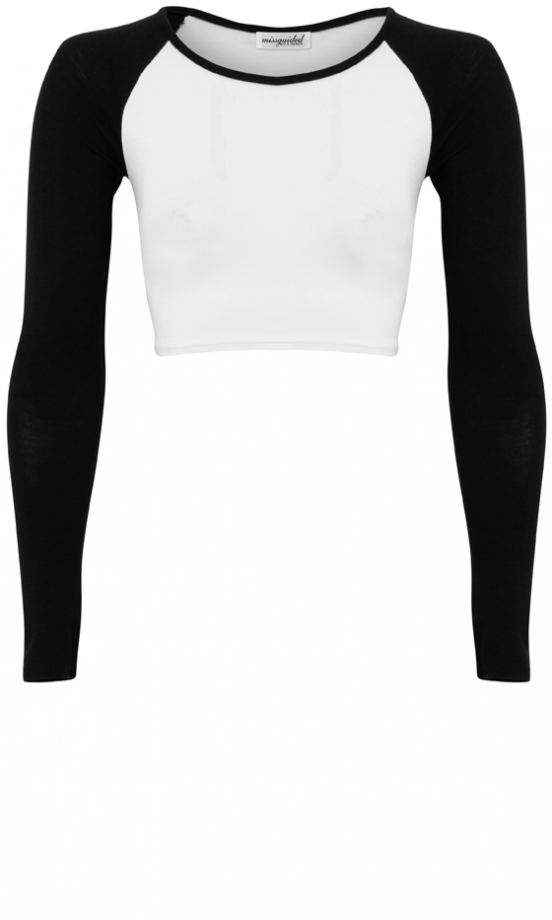 Missguided AW13 Contrast Raglan Crop Top, £7.99