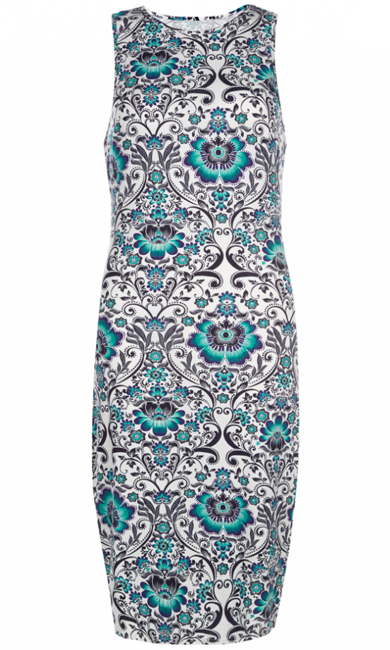 Primark Jade Floral Print Midi Bodycon Dress, £10