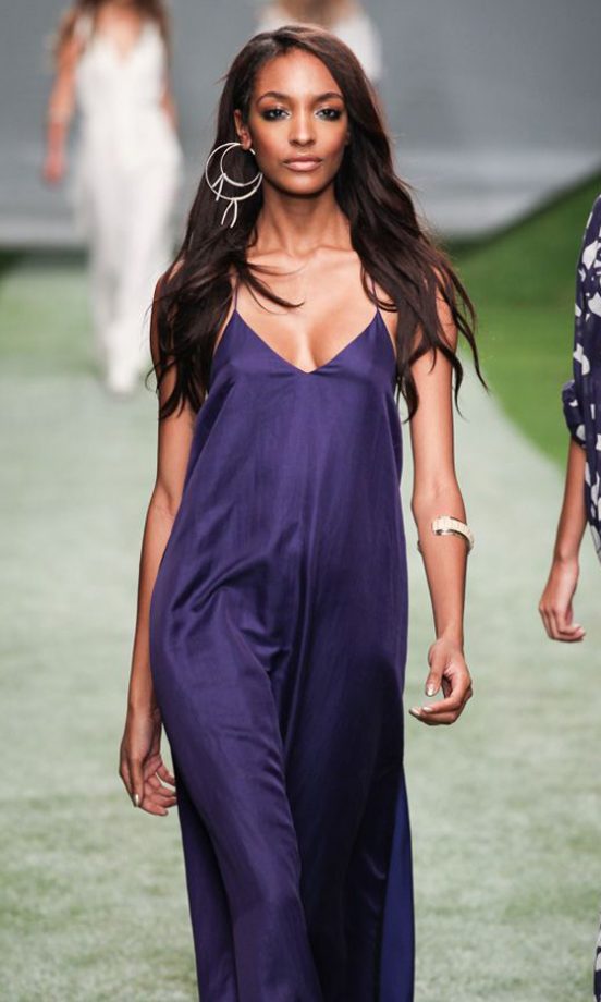 Jourdan Dunn Walking For Topshop Unique SS14 At London Fashion Week, 2013