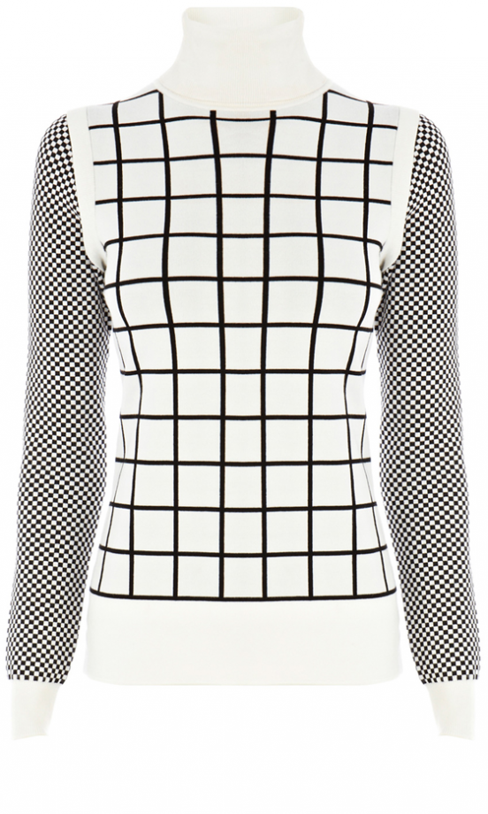 Karen Millen Knit Plaid Jumper, £99