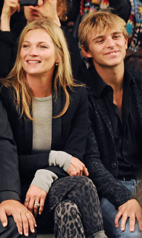 Kate Moss And Brandon Green At London Fashion Week, 2013