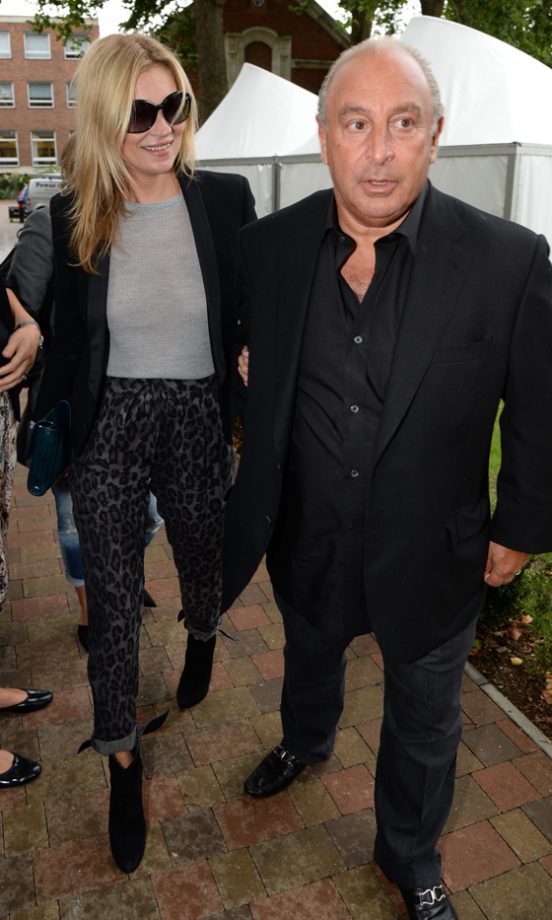 Kate Moss And Sir Phillip Green At London Fashion Week, 2013