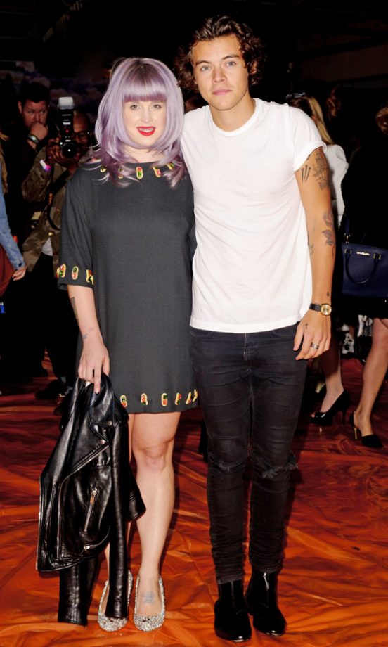 Kelly Osbourne And Harry Styles At London Fashion Week, 2013