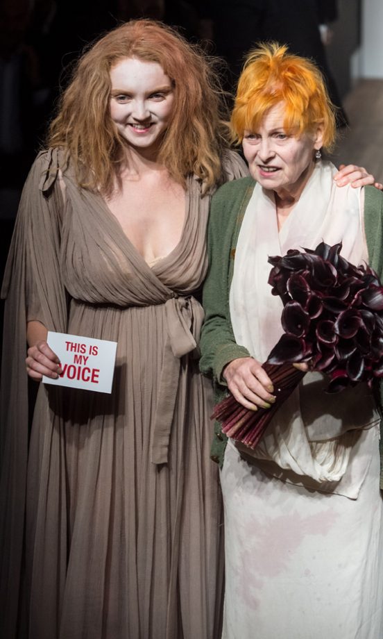 Lily Cole And Vivienne Westwood At London Fashion Week, 2013