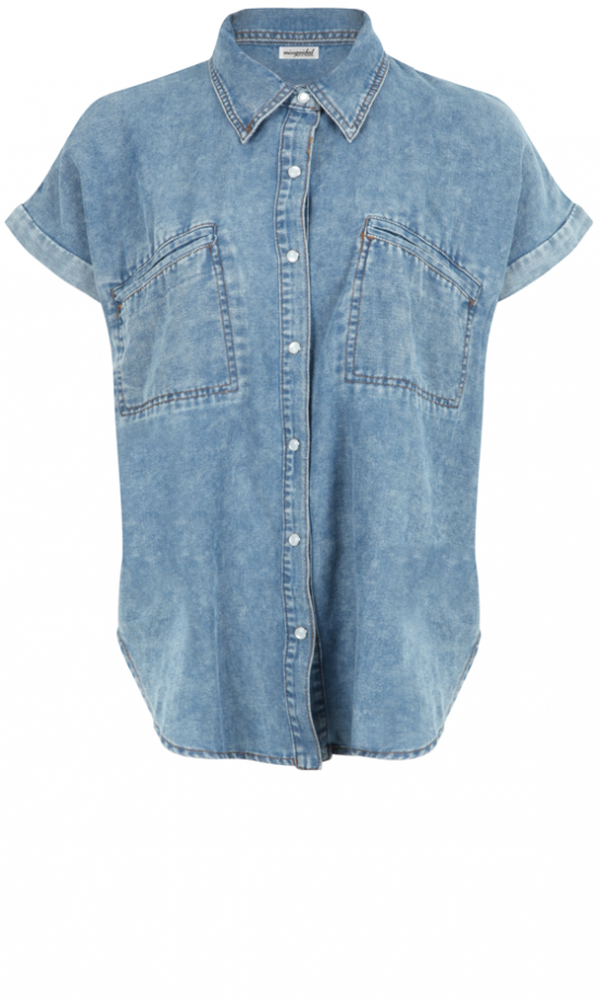 Missguided AW13 Denim Rolled Sleeve Boyfriend Shirt, £19.99