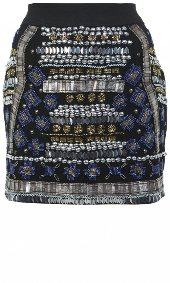 Miss Selfridge Embellished Mini Skirt, £65