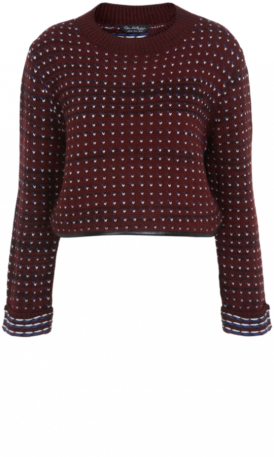 Miss Selfridge Burgandy Funnel Neck Jumper, £39