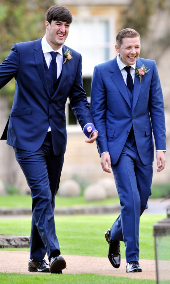 Millie Mackintosh's Wedding: Professor Green And His Best Man Lewis Richards Look Super-Happy Before The Ceremony
