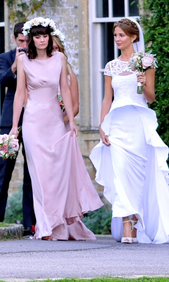 Millie Mackintosh's Wedding: Bridesmaid Charlotte De Carle Walks Alongside The Blushing Bride