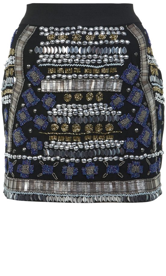 Miss Selfridge Embellished Mini Skirt, £65