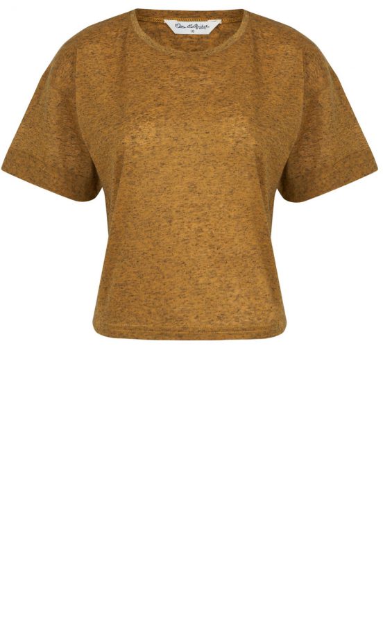 Miss Selfridge Ochre Boxy Tee, £14