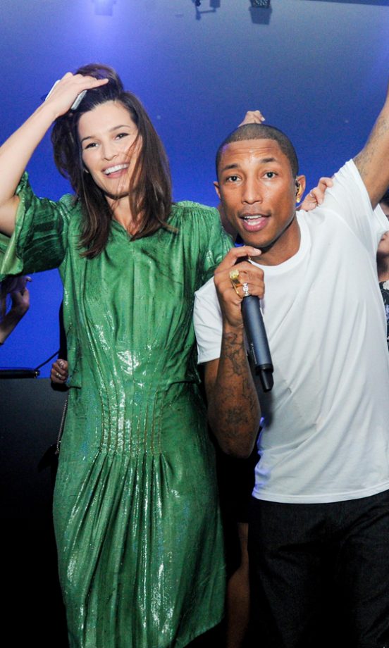 Hanneli Mustaparta And Pharrell Williams At Calvin Klein's After Party, New York Fashion Week, 2013