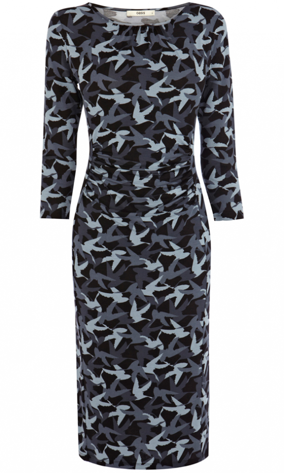 Oasis Camo Bird Tube Dress, £38