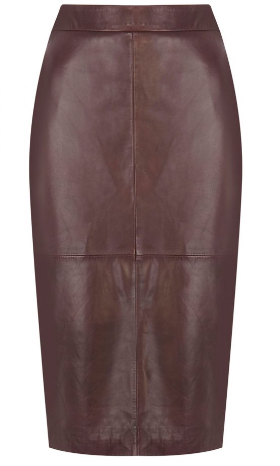 Oasis High Waisted Leather Pencil Skirt, £85