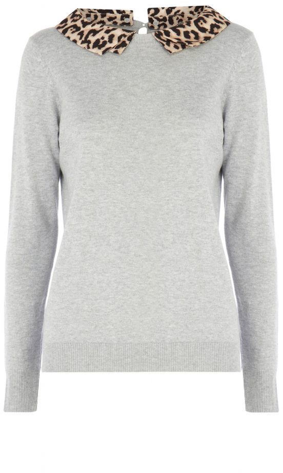 Oasis Leopard Collar Jumper, £38