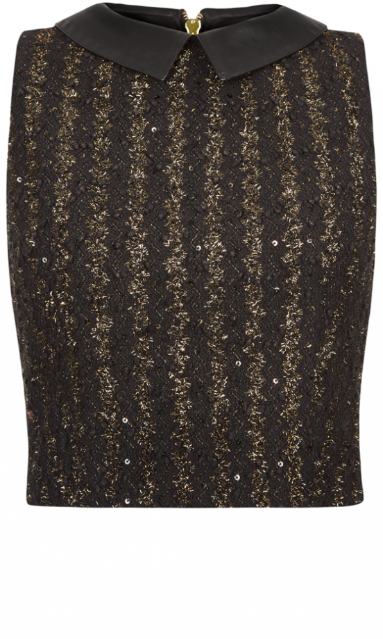Primark PU Collar Metallic Top, £12