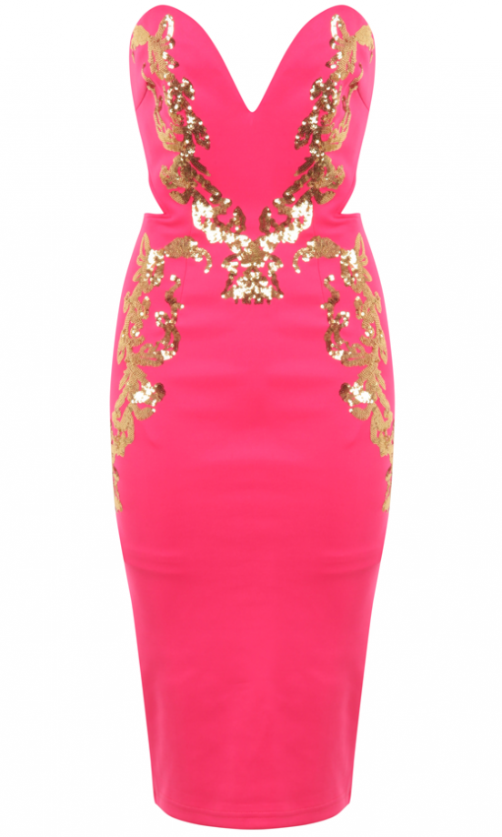 Missguided AW13 Embellished Pink Dress, £39.99