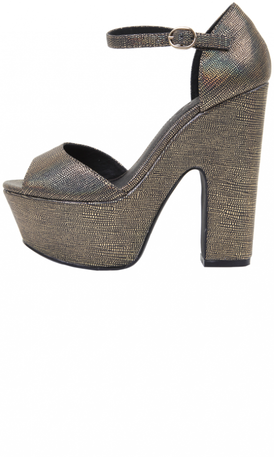 Office AW13 Gold Chunky Heels, £50