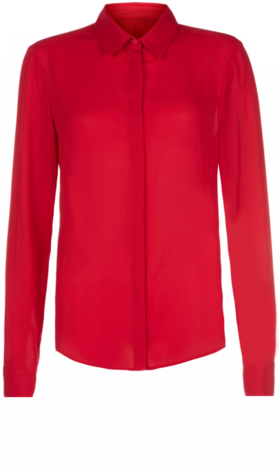 Primark Red LongSleeve Crepe Shirt, £9
