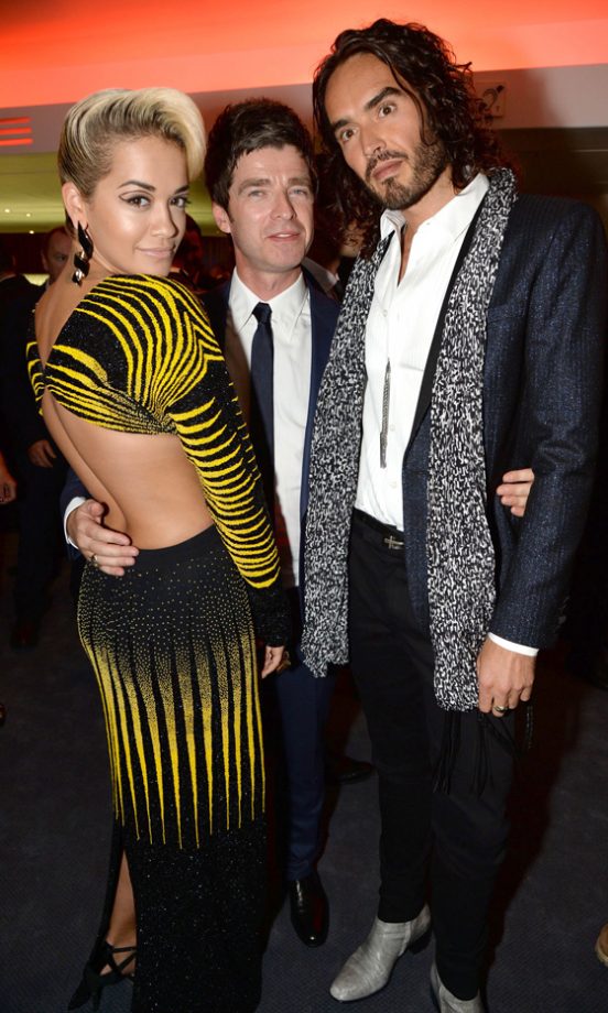 Rita Ora, Noel Gallagher And Russell Brand At The GQ Men Of The Year Awards, 2013