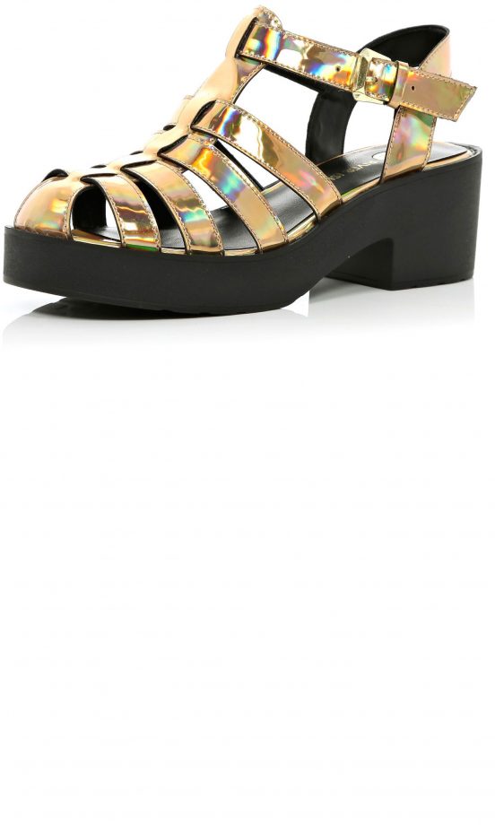 River Island Holographic Gladiator Sandal, £55